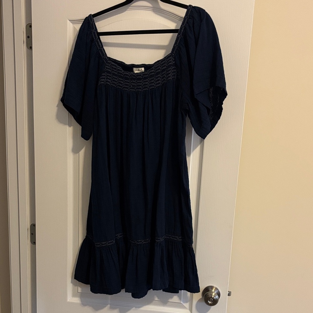 Wonderly Navy Mini Dress